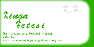 kinga hetesi business card